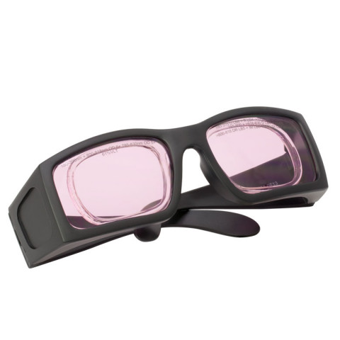 LG5A - Лазерные защитные очки, розовые линзы, пропускание видимого излучения 61%, нельзя носить поверх мед. очков, съемный вкладыш для вставки линз с диоптриями, Thorlabs