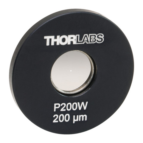 P200W - Прецизионная точечная диафрагма в оправе Ø1", диаметр отверстия: 200 ± 6 мкм, материал: вольфрам, Thorlabs