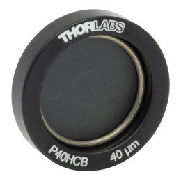 P40HCB - Точечная диафрагма в оправе Ø1/2", диаметр отверстия: 40 ± 3 мкм, материал: позолоченная медь, Thorlabs