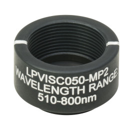 LPVISC050-MP2 - Линейный поляризатор, Ø12.5 мм, в оправе с резьбой SM05, рабочий диапазон: 510 - 880 нм, Thorlabs