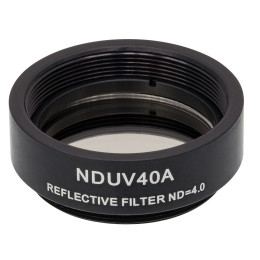 NDUV40A - Отражающий нейтральный светофильтр, UVFS, Ø25 мм, резьба на оправе: SM1, оптическая плотность: 4.0, Thorlabs