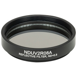 NDUV2R08A - Отражающий нейтральный светофильтр, Ø50 мм, UVFS, резьба на оправе: SM2, оптическая плотность: 0.8, Thorlabs
