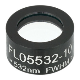 FL05532-10 - Фильтр для работы с Nd:YAG лазером, Ø1/2", центральная длина волны 532 ± 2 нм, ширина полосы пропускания 10 ± 2 нм, Thorlabs