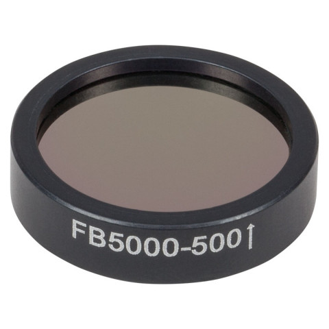 FB5000-500 - Полосовой фильтр, Ø1", центральная длина волны 5.00 мкм, ширина полосы пропускания 0.5 мкм, Thorlabs