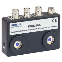 PDB210A - Балансный фотодетектор с большой площадью активной области, Si фотодиоды, рабочий диапазон: 320-1060 нм, крепления: 8-32, источник питания: 12 В, Thorlabs