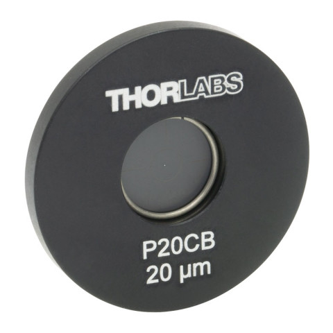 P20CB - Точечная диафрагма в оправе Ø1", диаметр отверстия: 20 ± 1 мкм, материал: позолоченная медь, Thorlabs