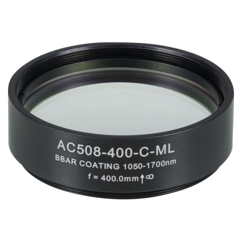 AC508-400-C-ML - Ахроматический дублет, f=400 мм, Ø2", резьба на оправе: SM2, просветляющее покрытие: 1050-1700 нм, Thorlabs