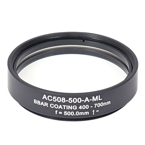 AC508-500-A-ML - Ахроматический дублет, f=500 мм, Ø2", резьба на оправе: SM2, просветляющее покрытие: 400-700 нм, Thorlabs