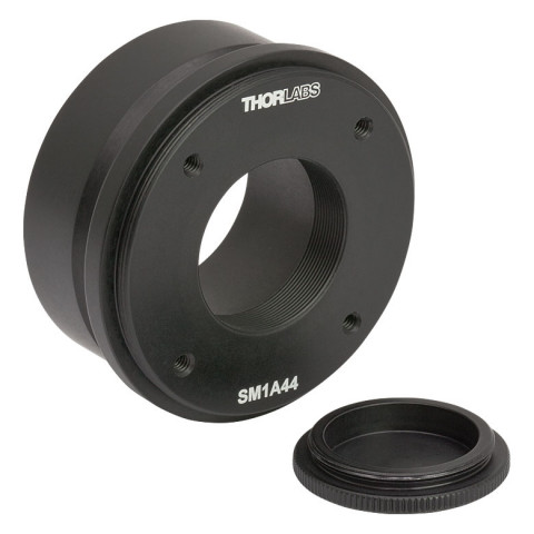 SM1A44 - Адаптер для крепления камеры к микроскопам Nikon Eclipse Ti, внутренняя резьба: SM1, внешняя резьба: SM2, адаптирован для интеграции в каркасную систему (30 мм), Thorlabs