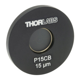 P15CB - Точечная диафрагма в оправе Ø1", диаметр отверстия: 15 ± 1.5 мкм, материал: позолоченная медь, Thorlabs
