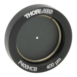 P400HCB - Точечная диафрагма в оправе Ø1/2", диаметр отверстия: 400 ± 10 мкм, материал: позолоченная медь, Thorlabs