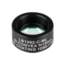 LB1092-C-ML - N-BK7 двояковыпуклая линза в оправе, Ø1/2", фокусное расстояние 15.0 мм, просветляющее покрытие: 1050 - 1700 нм, Thorlabs