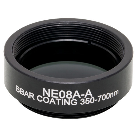 NE08A-A - Абсорбционный нейтральный светофильтр, Ø25 мм, резьба на оправе: SM1, просветляющее покрытие: 350-700 нм, оптическая плотность: 0.8, Thorlabs