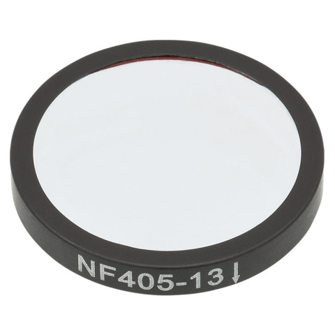 NF405-13 - Заграждающий светофильтр,Ø25 мм, центральная длина волны 405 нм, ширина полосы заграждения 13 нм, Thorlabs