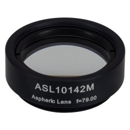ASL10142M - Асферическая линза в оправе, резьба SM1, Ø1", фокусное расстояние 79.0 мм, числовая апертура 0.143, без покрытия, Thorlabs