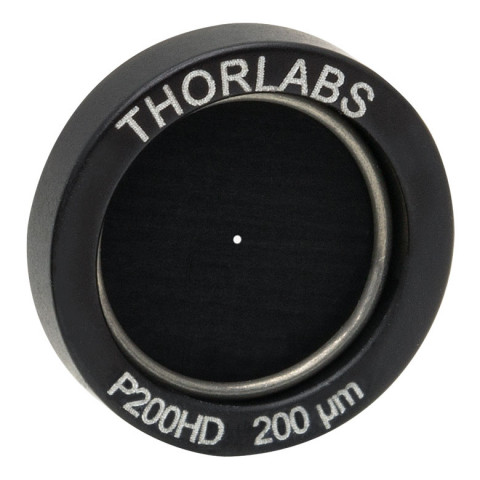 P200HD - Точечная диафрагма в оправе Ø1/2" (12.7 мм), диаметр отверстия: 200 ± 6 мкм, материал: нержавеющая сталь, Thorlabs