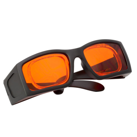 LG3A - Лазерные защитные очки, светло-оранжевые линзы, пропускание видимого излучения 48%, нельзя носить поверх мед. очков, съемный вкладыш для вставки линз с диоптриями, Thorlabs