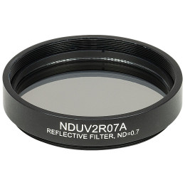 NDUV2R07A - Отражающий нейтральный светофильтр, Ø50 мм, UVFS, резьба на оправе: SM2, оптическая плотность: 0.7, Thorlabs