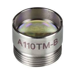 A110TM-B - Асферическая линза Rochester в оправе, f = 6.24 мм, NA = 0.4, просветляющее покрытие: 650-1050 нм, Thorlabs