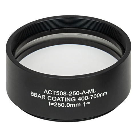 ACT508-250-A-ML - Ахроматический дублет, фокусное расстояние: 250 мм, Ø2", резьба на оправе: SM2 просветляющее покрытие: 400 - 700 нм, Thorlabs