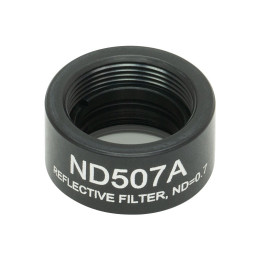 ND507A - Отражающий нейтральный светофильтр, Ø1/2", резьба на оправе: SM05, оптическая плотность: 0.7, Thorlabs