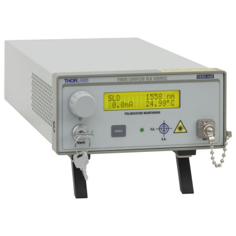 S5FC1005P - Источник света на основе суперлюминесцентного диода, PM волокно, центральная длина волны: 1550 нм, мощность: 22 мВт, ширина спектрального диапазона: 50 нм, Thorlabs