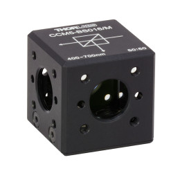 CCM5-BS016/M - Светоделительный куб в оправе, не вносит изменения в поляризацию света, для каркасных систем: 16 мм, просветляющее покрытие: 400 - 700 нм, крепления: M4, Thorlabs