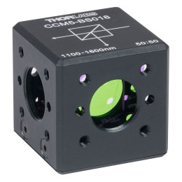 CCM5-BS018 - Светоделительный куб в оправе, не вносит изменения в поляризацию света, для каркасных систем: 16 мм, просветляющее покрытие: 1100 - 1600 нм, крепления: 8-32, Thorlabs