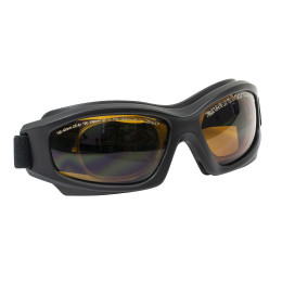 LG9C - Лазерные защитные очки, янтарно-желтые линзы, пропускание видимого излучения 25%, съемный вкладыш для вставки мед. линз, регулируемый ремешок, защита от запотевания, Thorlabs
