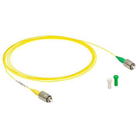 P5-1064Y-FC-2 - Соединительный оптоволоконный кабель, одномодовое оптоволокно, 2 м, диапазон рабочих длин волн: 980 - 1650 нм, FC/PC и FC/APC разъем, оболочка: Ø900 мкм, Thorlabs