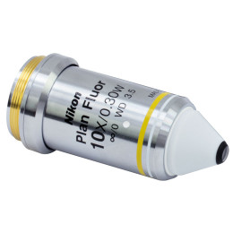 N10XW-PF - Планахроматический флюоритовый объектив Nikon CFI, 10X, числовая апертура: 0.30 NA, рабочее расстояние: 3.5 мм, Thorlabs