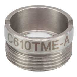 C610TME-A - Асферическая линза Geltech в оправе, f = 4.00 мм, NA = 0.60, просветляющее покрытие: 400-600 нм, Thorlabs