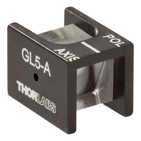 GL5-A - Поляризационная призма Глана для лазерного излучения высокой мощности, апертура: Ø5 мм, в оправе, просветляющее покрытие: 350-700 нм, Thorlabs