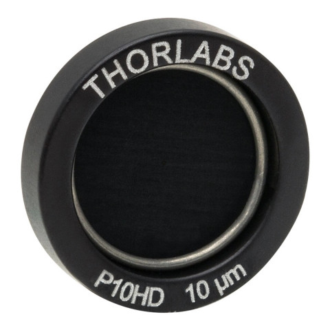 P10HD - Точечная диафрагма в оправе Ø1/2" (12.7 мм), диаметр отверстия: 10 ± 1 мкм, материал: нержавеющая сталь, Thorlabs