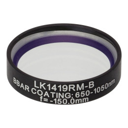 LK1419RM-B - N-BK7 плоско-вогнутая цилиндрическая круглая линза в оправе, фокусное расстояние: -150 мм, Ø1", просветляющее покрытие: 650 - 1050 нм, Thorlabs