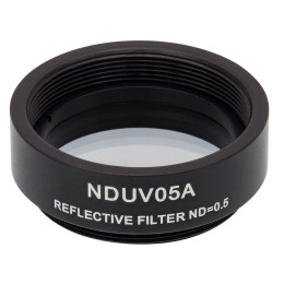 NDUV05A - Отражающий нейтральный светофильтр, UVFS, Ø25 мм, резьба на оправе: SM1, оптическая плотность: 0.5, Thorlabs