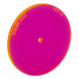 ADF10 - Флюоресцирующий юстировочный диск, красный, диаметр отверстия: Ø1.5 мм, Thorlabs