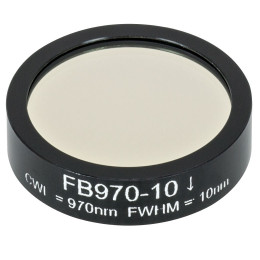 FB970-10 - Полосовой фильтр, Ø1", центральная длина волны 970 ± 2 нм, ширина полосы пропускания 10 ± 2 нм, Thorlabs
