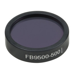 FB9500-500 - Полосовой фильтр для работы в ИК диапазоне, Ø1", центральная длина волны: 9.50 мкм, ширина полосы пропускания 0.5 мкм, Thorlabs