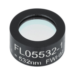 FL05532-1 - Фильтр для работы с Nd:YAG лазером, Ø1/2", центральная длина волны 532 ± 0.2 нм, ширина полосы пропускания 1 ± 0.2 нм, Thorlabs