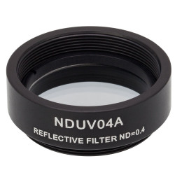 NDUV04A - Отражающий нейтральный светофильтр, UVFS, Ø25 мм, резьба на оправе: SM1, оптическая плотность: 0.4, Thorlabs