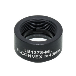 LB1378-ML - N-BK7 двояковыпуклая линза в оправе, Ø1/2", фокусное расстояние 40.0 мм, без покрытия, Thorlabs