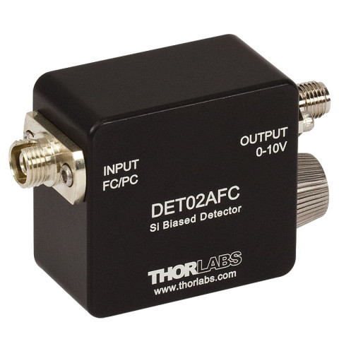 DET02AFC - Si фотодетектор с FC/PC разъемом, ширина полосы пропускания: 1 ГГц, рабочий спектральный диапазон: 400 - 1100 нм, крепления: 8-32, Thorlabs