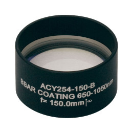 ACY254-150-B - Ахроматический дублет с цилиндрическими линзами, фокусное расстояние 150 мм, Ø1", просветляющее покрытие: 650 - 1050 нм, Thorlabs