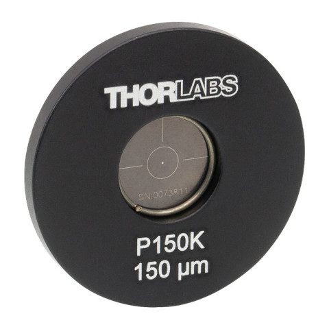 P150K - Точечная диафрагма в оправе Ø1", диаметр отверстия: 150 ± 6 мкм, материал: нержавеющая сталь, Thorlabs