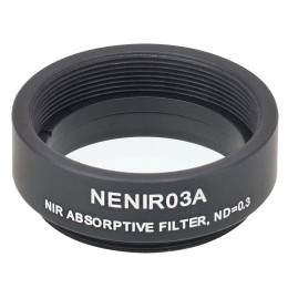 NENIR03A - Абсорбционный нейтральный светофильтр для работы в ближнем ИК диапазоне, Ø25 мм, резьба на оправе: SM1, оптическая плотность: 0.3, Thorlabs