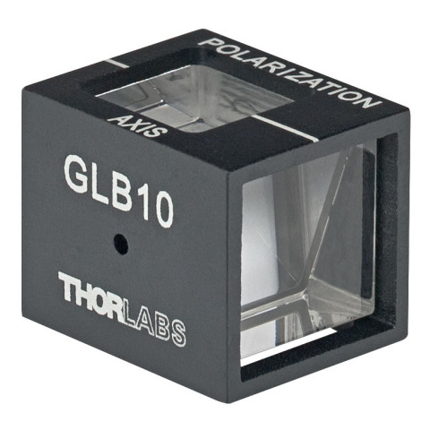 GLB10 - Поляризационная призма Глана, материал: alpha-BBO, апертура: 10.0 мм, однослойное покрытие MgF2: 210 - 450 нм, Thorlabs