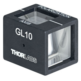 GL10 - Поляризационная призма Глана для лазерного излучения высокой мощности, апертура: Ø10 мм, в оправе, без покрытия, Thorlabs