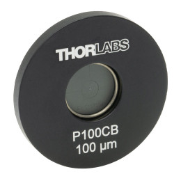 P100CB - Точечная диафрагма в оправе Ø1", диаметр отверстия: 100 ± 4 мкм, материал: позолоченная медь, Thorlabs