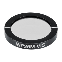 WP25M-VIS - Сеточный поляризатор в оправе, Ø25.0 мм, рабочий диапазон: 420 - 700 нм, Thorlabs